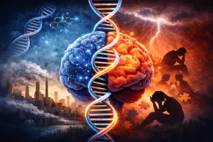 Genetik yatkınlık ve çevresel etkileşim, ruh sağlığı bozukluklarının gelişiminde birlikte rol oynar.